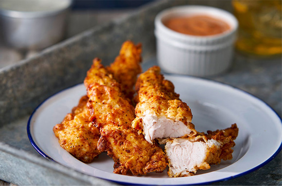Slim Chickens’ hand-breaded chicken tenders